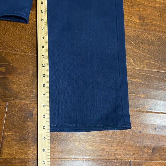 Levi's 501 Classic Straight Leg Button Fly Navy Blue Denim Jeans Men's 38 x 34 - Picture 8 of 9